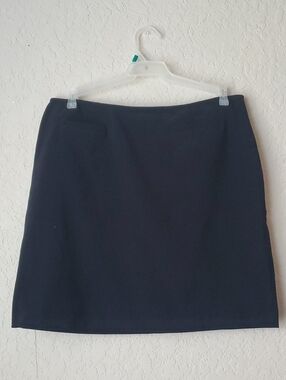 Venezia Jeans Black A-Line Minimalist Office Skirt Plus Size 18